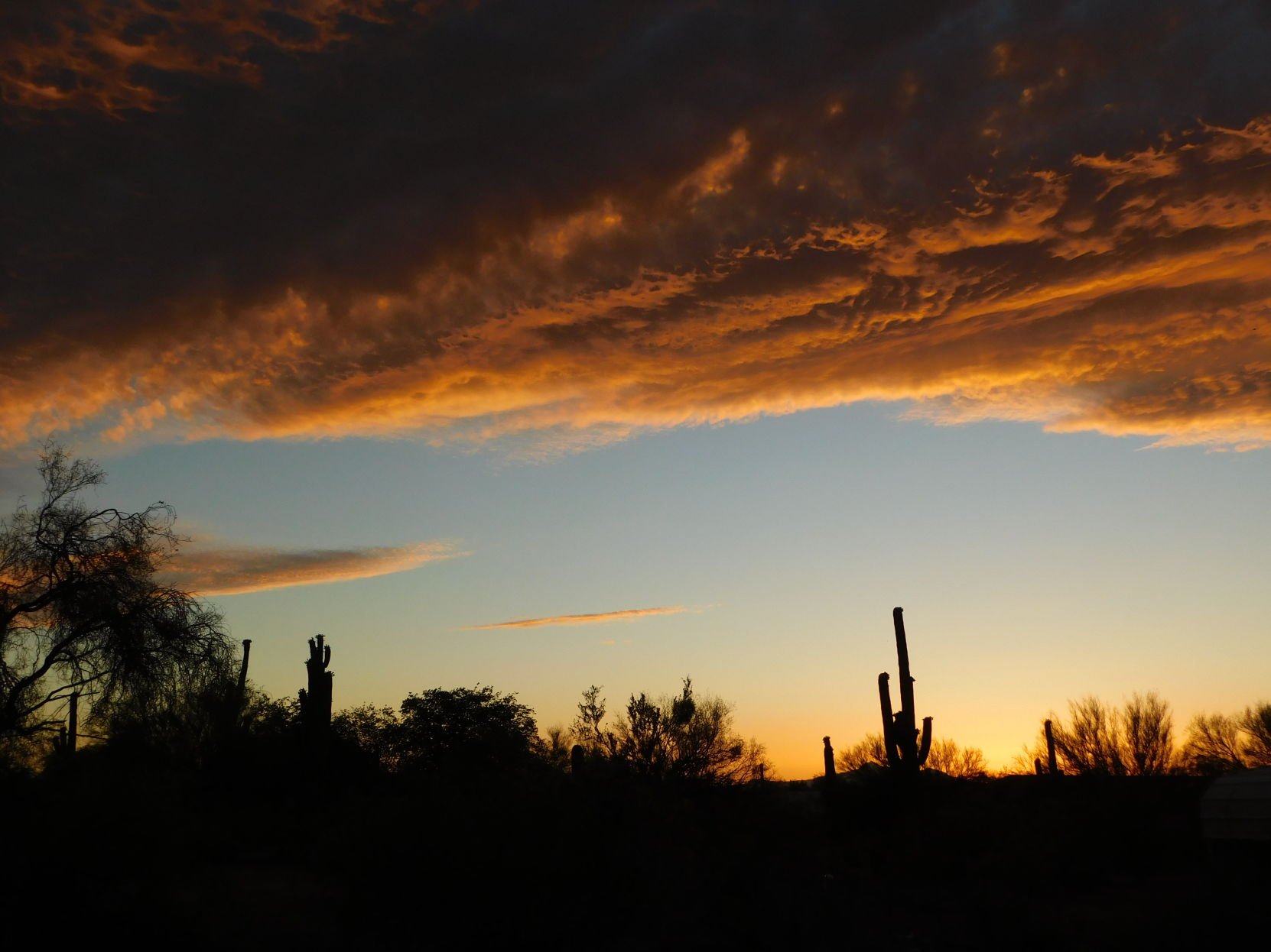 Sunset at the end of the day